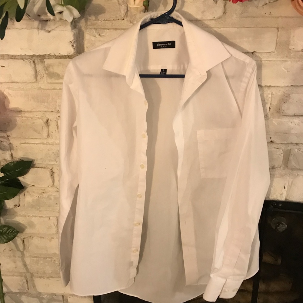 💥5 FOR $25 💥 Pierre Cardin Slim Fit Dress Shirt